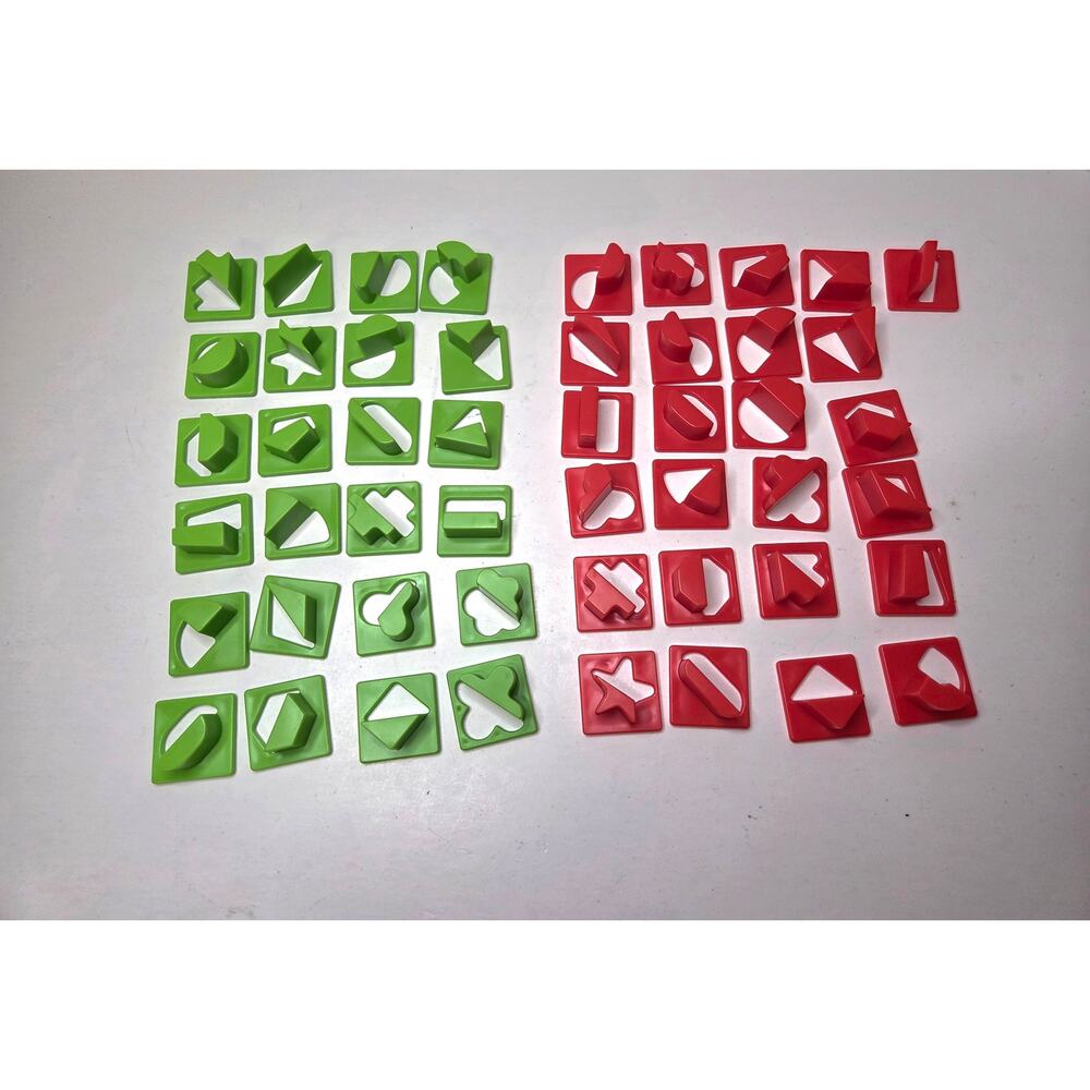 Replacement Pieces for Duel Perfection Game - Red & Green Shapes